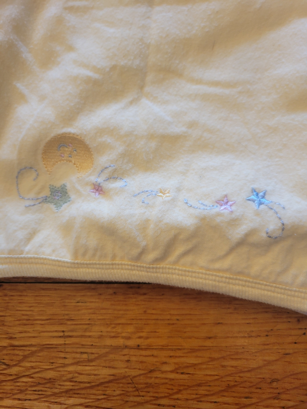 Circo Cream Triangle Swaddle with Star and Moon Detail - Picture 2 of 7